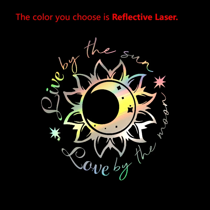 

Виниловая наклейка Live By The Sun Love By The Moon, декор окна автомобиля, наклейки для ноутбука с астрологией подсолнечника для MacBook Air/Pro Decor