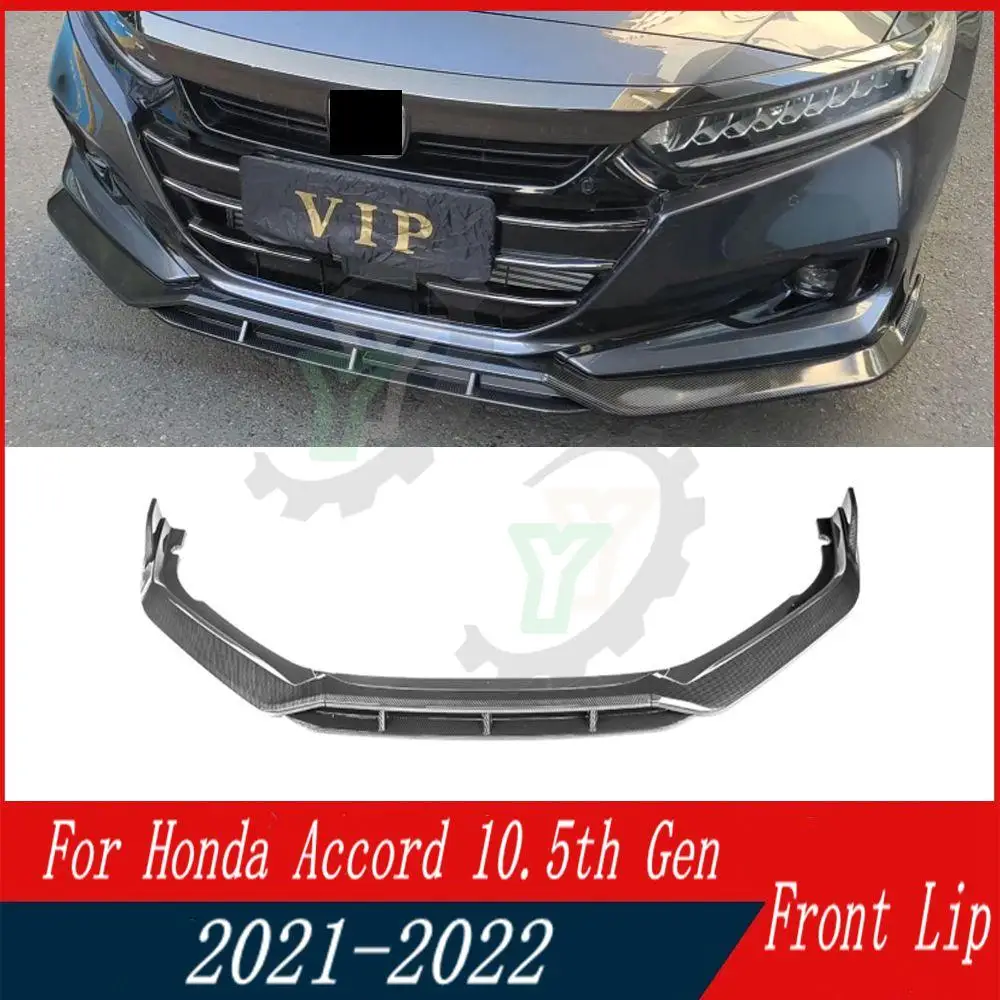 

4PCS Car Front Bumper Lip Spoiler Splitter Diffuser Detachable Body Kit Cover Guard For Honda Accord 10.5th Gen 2021 2022