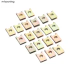 20 шт., автомобильные крепежные зажимы, винтовое основание, U-образная гайка 3 мм, крепежные зажимы для автомобильного для двигателя, крыла, бампера