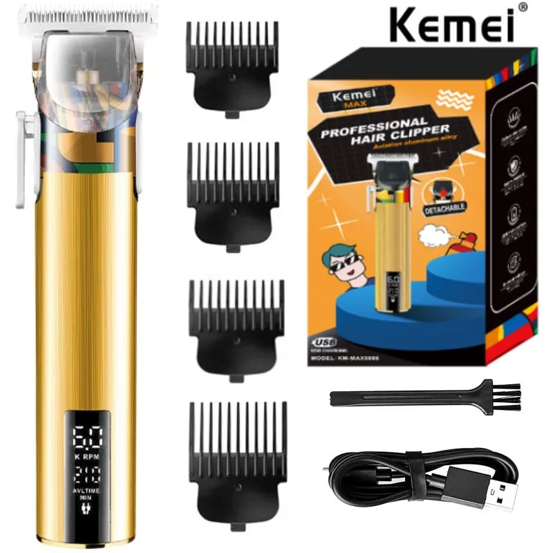

Kemei Original adjustable cordless professional hair trimmer for men rechargeable beard hair clipper electric haircut machine