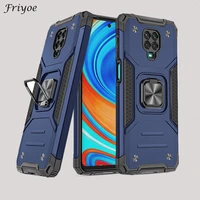 armor back cover for xiaomi redmi note 9 9s pro max ring kickstand magnetic holder shockproof phone case for poco m2 pro