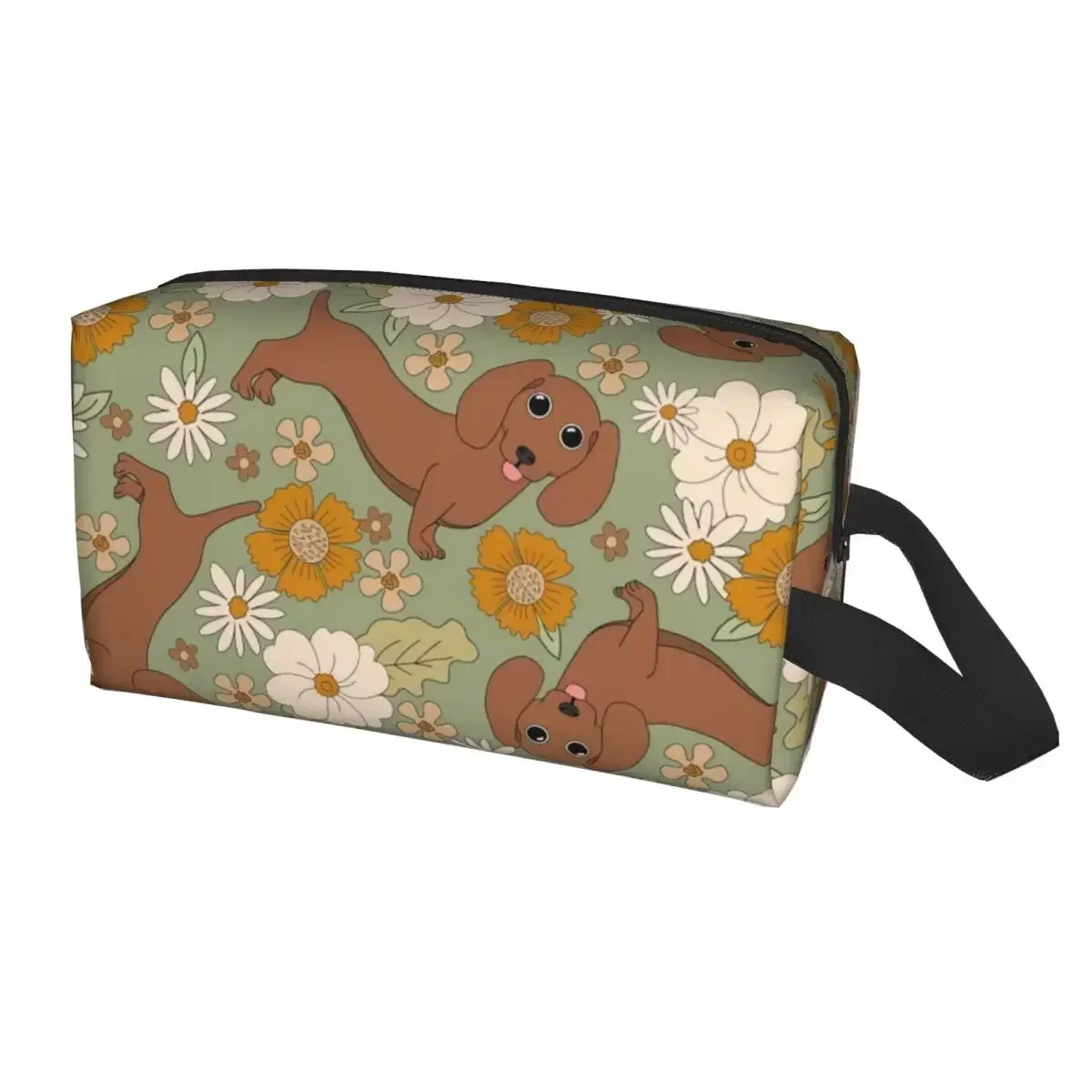 Красочная дорожная косметичка для собак таксы на заказ женский барсук колбаса