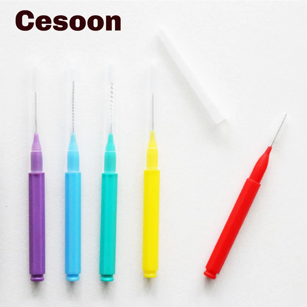 100Pcs/Box I Shaped Interdental Brushes Health Care Tooth Cleaners Orthodontic Dental Teeth Brush Oral Hygiene Tool - купить по
