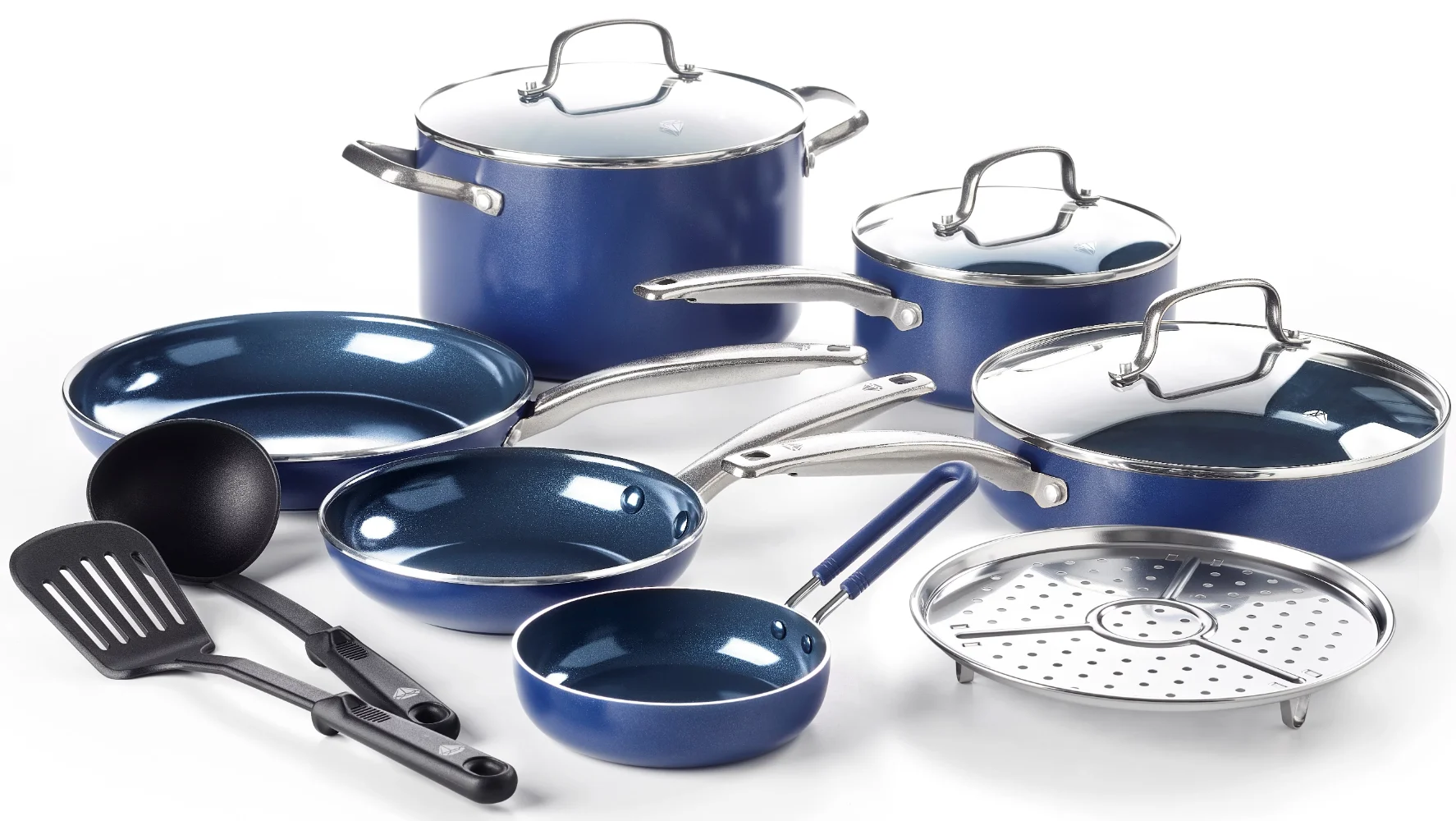 

Ceramic Nonstick Pots and Pans Cookware Set, Dishwasher Safe Cooking