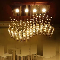 foyer bedroom living dinning crystal ceiling light lamp surface mounted oblong rectangular wave crystal ceiling light lamp