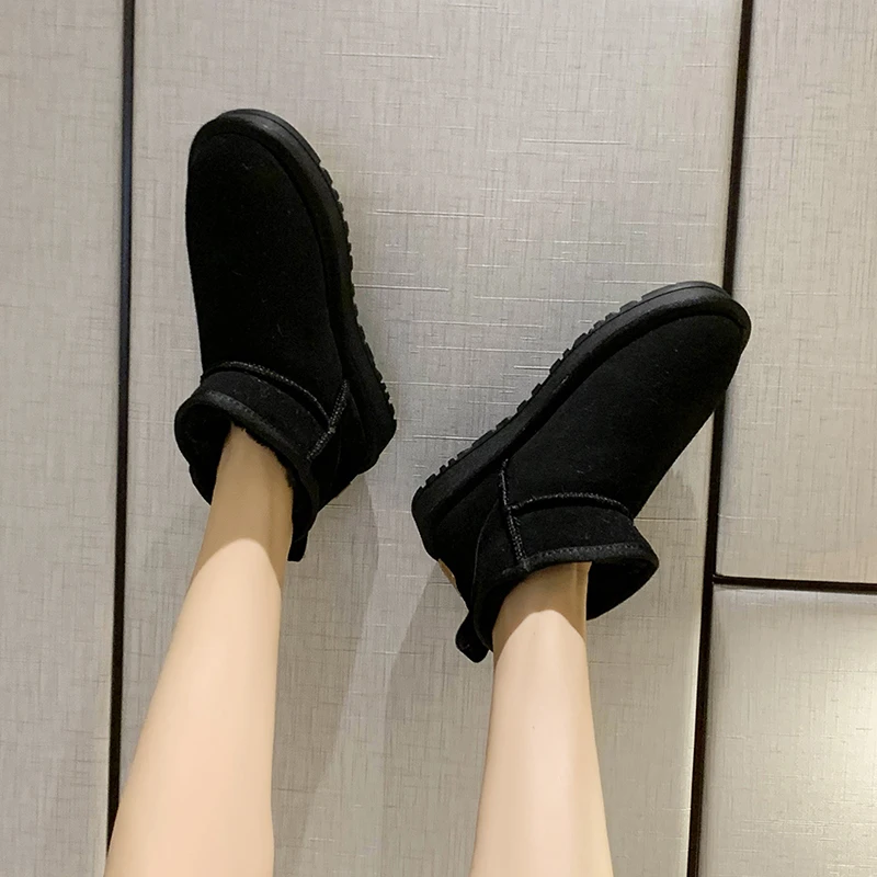 

Красные зимние ботинки с сетчатым узором, новинка 2022, женские утепленные зимние ботинки с плюшевой подкладкой, классические короткие и прос...