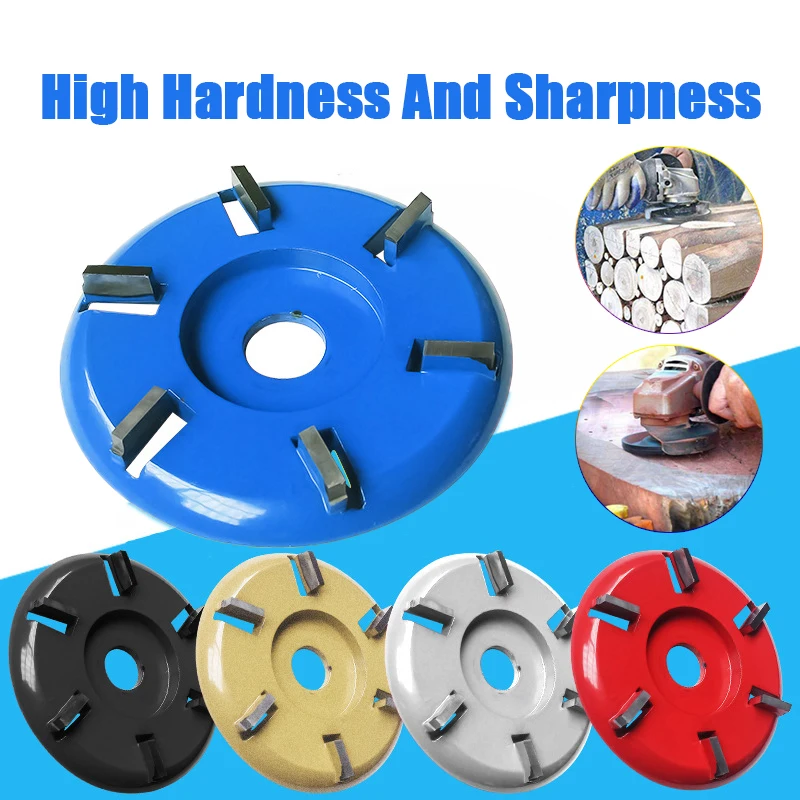 Flat Curved Knife 3 4 5 6 8 Teeth Wood Grinding Wheel Rotary Disc Wood Turbo Carving Disc Angle Grinder Disc 16mm Bore