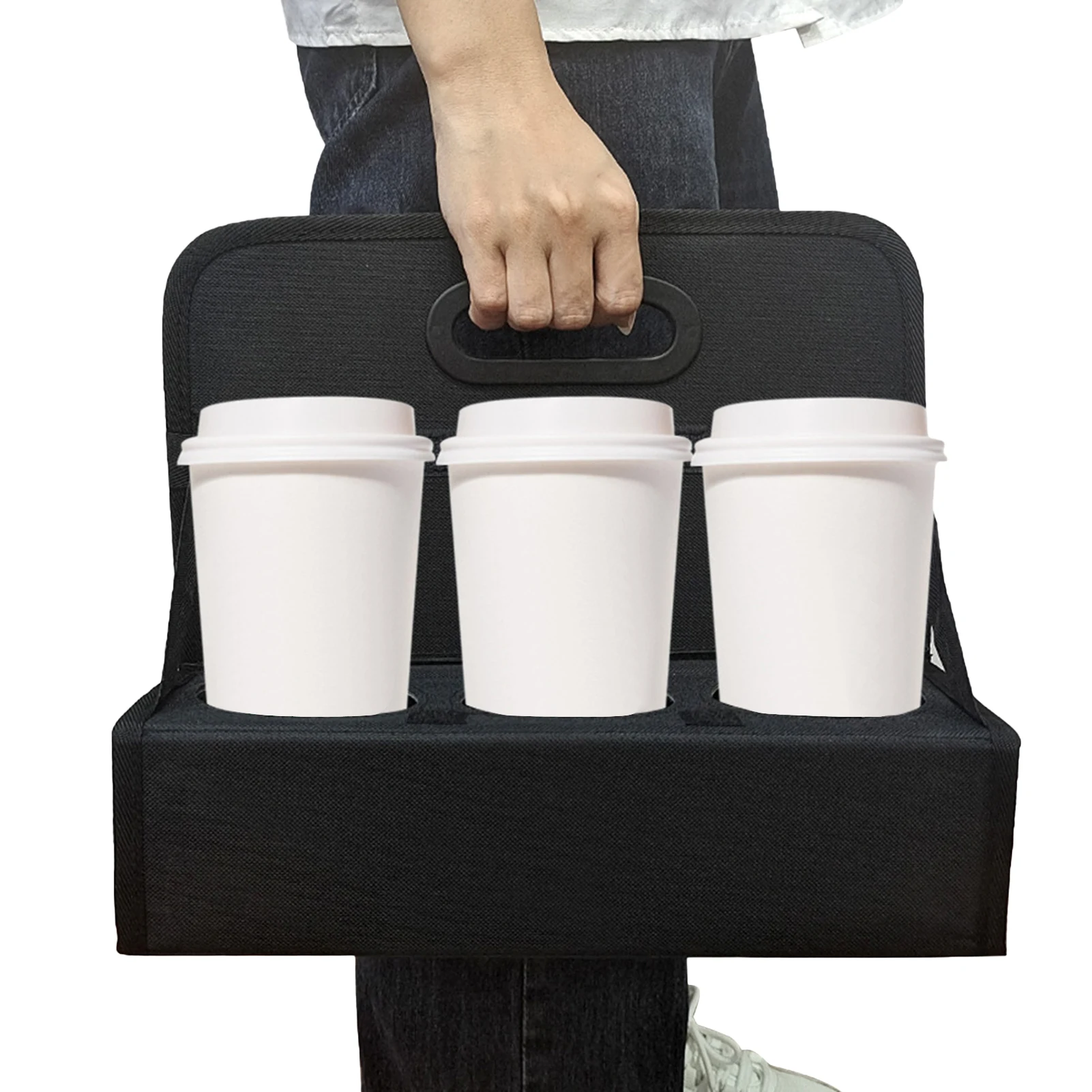 

Portable Drink Carrier Portable Delivery Bag With Handle Safely Secures Hot And Cold Beverages Drink Holder For Food Delivery