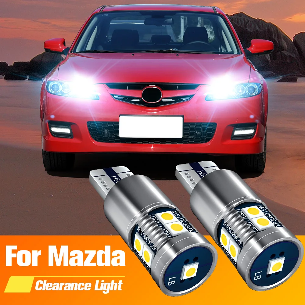2pcs LED Clearance Light Parking Bulb Lamp W5W T10 For Mazda 2 DY DE DH 3 BK BL BN 5 6 GG GH GJ CX-3 CX-5 CX-7 CX-9 MX-5 RX-8 - купить по