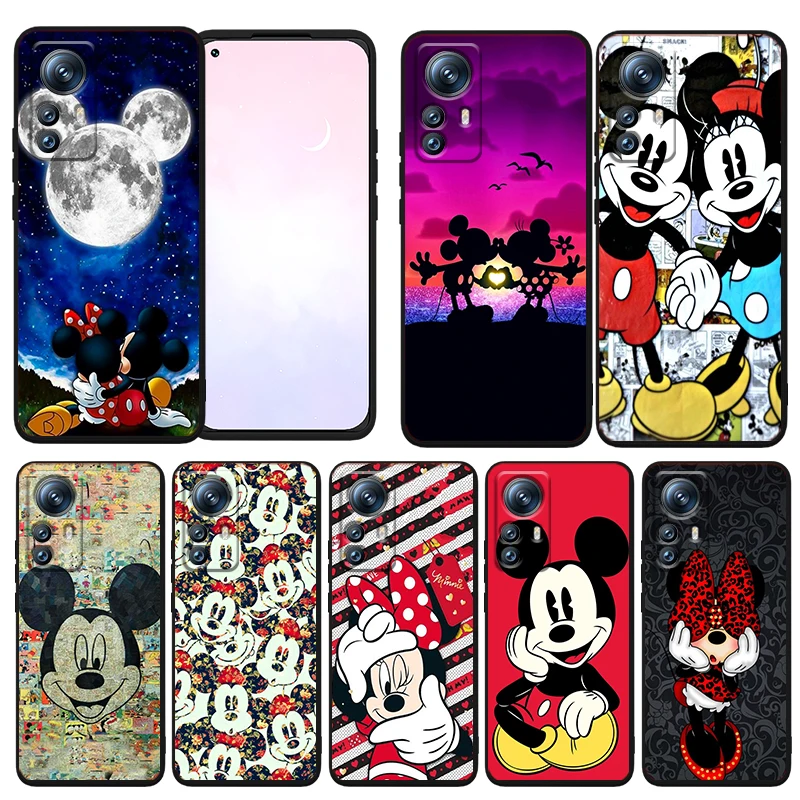

Disney Minnie Mickey Love Phone Case For Xiaomi Mi 12T 12S 12X 12 11 11T 11i 10T 10 9 Pro Lite Ultra 5G Soft Black Cover