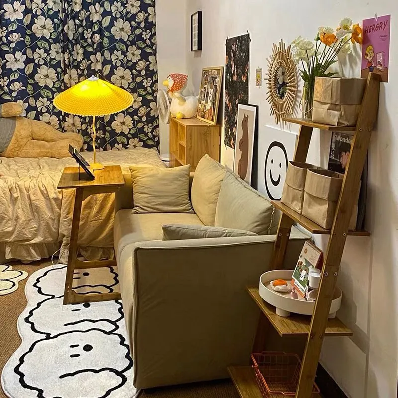 

Creative Cat Rug Nordic Cartoon Carpet for Bedroom Non-slip Bedside Area Rug Cute Soft Floor Mat for Living Room Table Mat Decor