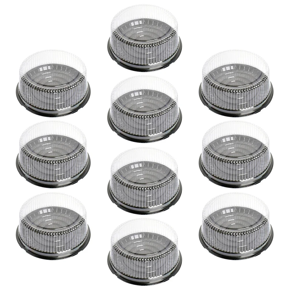 

Cake Box Boxes Clearcontainers Container Inch Carrier Cupcake Liddessert Packing Dome Transparent Mini Display Lidstake Party