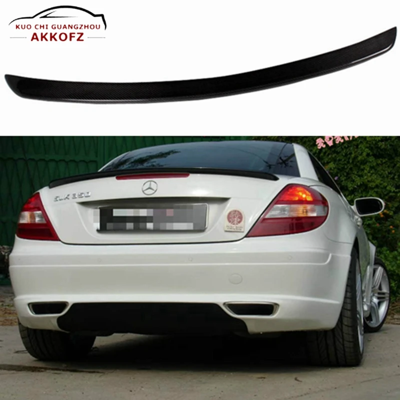 

R171 R172 carbon fiber and gloss black rear spoiler for Mercedes Benz SLK class R171 2004 - 2010 SLK200 SLK280 SLK300 SLK350