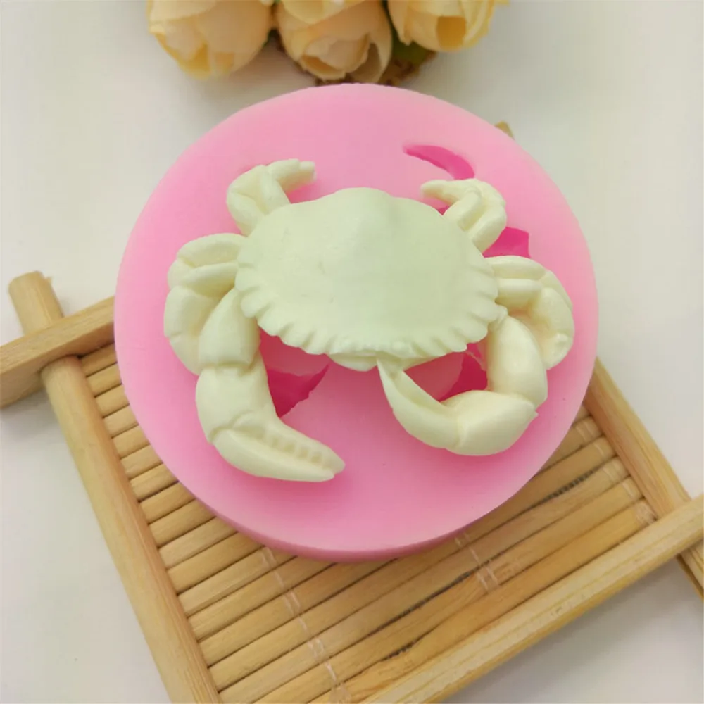 

Silicone Mold Crab Shape Cake Mould DIY Fondant Candy Chocolate Molds Gypsum Candle Moulds Baking Supplies Kitchen Tools