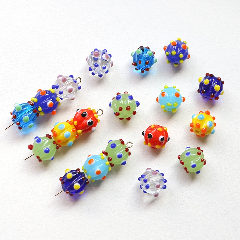 

1pcs Funny Hit Color Glass Beads Glass Beads Material Diy Handmade Jewelry Earrings Necklace Accessories Jewelry Materials Charm