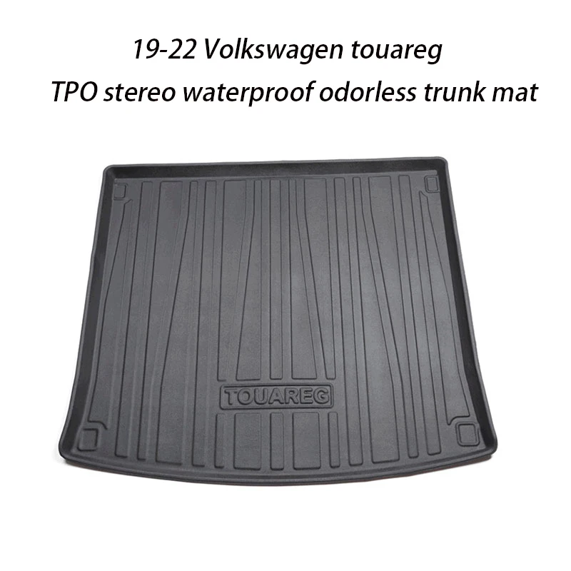 

Новинка 2019-2022 коврик для багажника touareg задний ящик TPO трехмерный модифицированный специальный водонепроницаемый внутренний без запаха