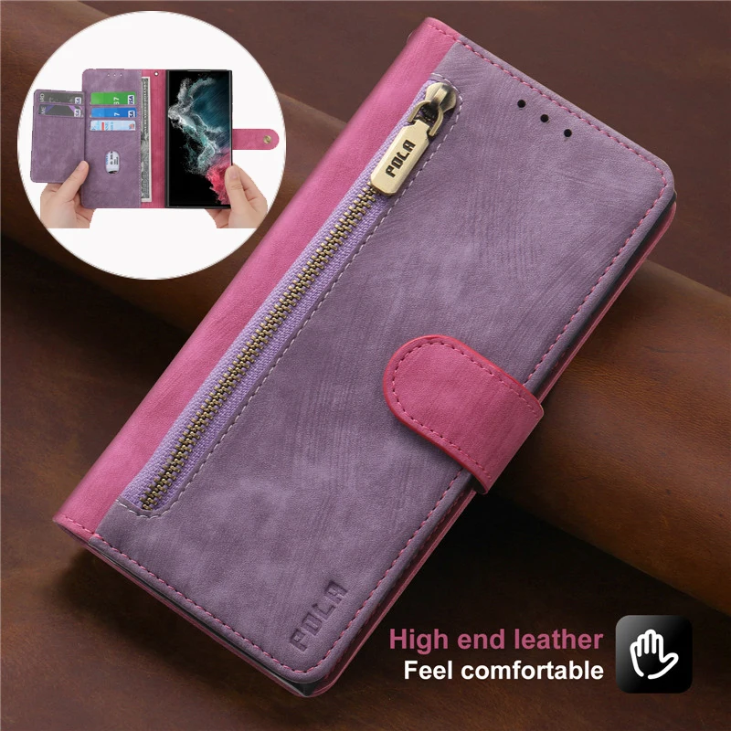 

Lanyard Leather Phone Bags For Samsung Galaxy S23 S22 Plus S21 Ultra S20 FE S10 S9 Note 20 10 A54 A34 A14 A04E Wallet Card Cases