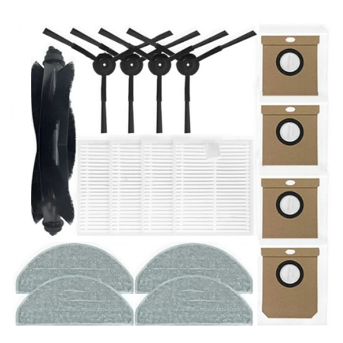 17 шт. запасные части для робота-пылесоса Eve CC/SDJ12RM основная боковая щетка фильтр Hepa