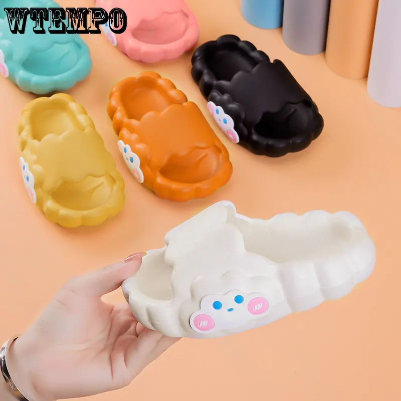 WTEMPO Children's Slippers Cloud Summer Home Bathroom Soft Bottom Anti-slip Shoes Flat Bottom Outside Wear Sandals Wholesale