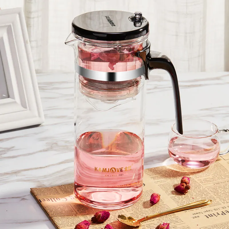 Стеклянный чайный набор KAMJOVE чайник с одной кнопкой художественная чайная чашка