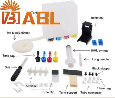 

1sets 123XL 302XL DIY CISS For HP Officejet 3830 3832 3833 3834 4650 4651 4652 DeskJet 1110 2130 2132 2134 3630 3632 3633 3634