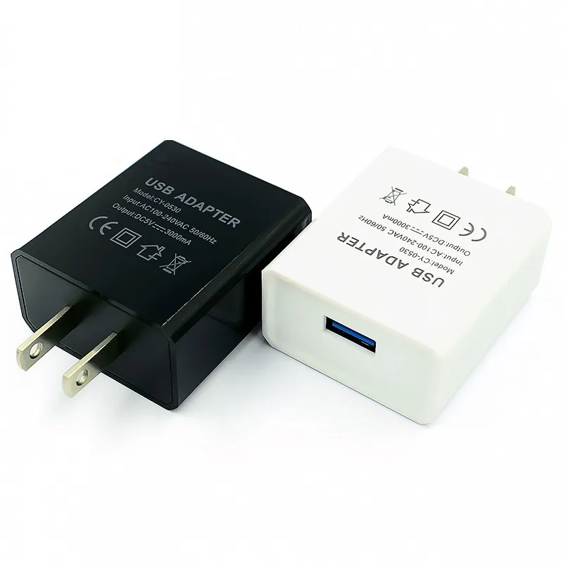 USB-адаптер DC 5 В 3 А Адаптер питания USB-интерфейс AC100-240 до 3A Зарядное устройство