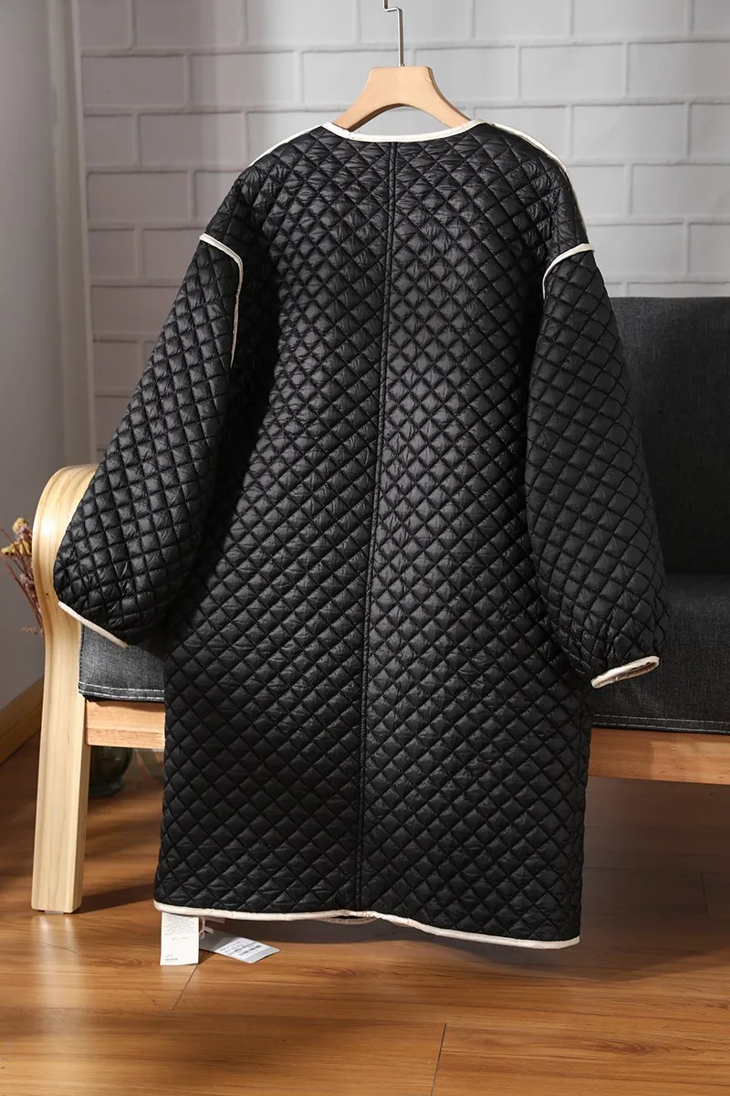 Jackets For Women Winter New Products In Autumn Winter Casual Medium Long Style Cotton Coat Coat V-neck Long Sleeve Big Pocket
