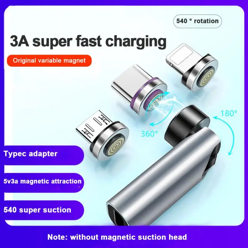 

40W 480mbps Type C Connector Data Sync Portable Mini Magnetic Adapter Magnet Charger 540 Degree Rotating Usb C Magnetic Adapter