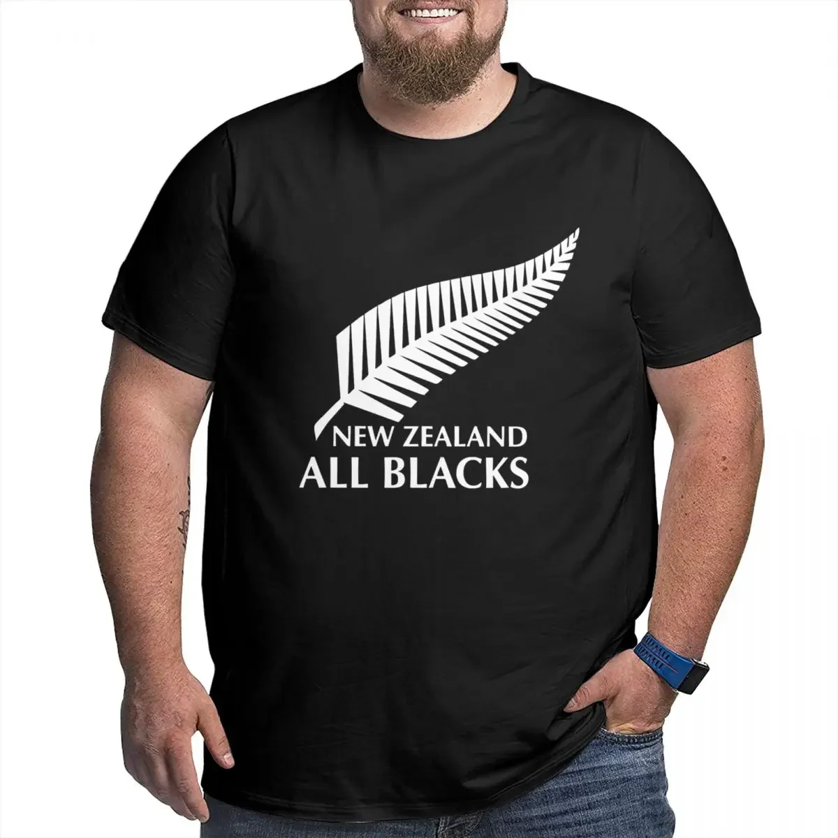 Мужская футболка All Blacks Rugby New Zealand уличная одежда больших размеров хлопковая