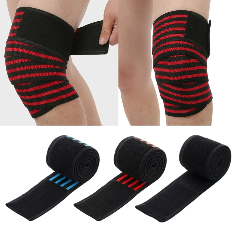 

Knee Wraps Strap for Squats Weightlifting Powerlifting Leg Cross Training Flexible Squatting Knee Wraps for Men & Women