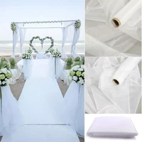 10m 4872cm yarn tulle roll organza ribbon tulle table skirt fabric for kid birthday party baby shower rustic wedding decoration