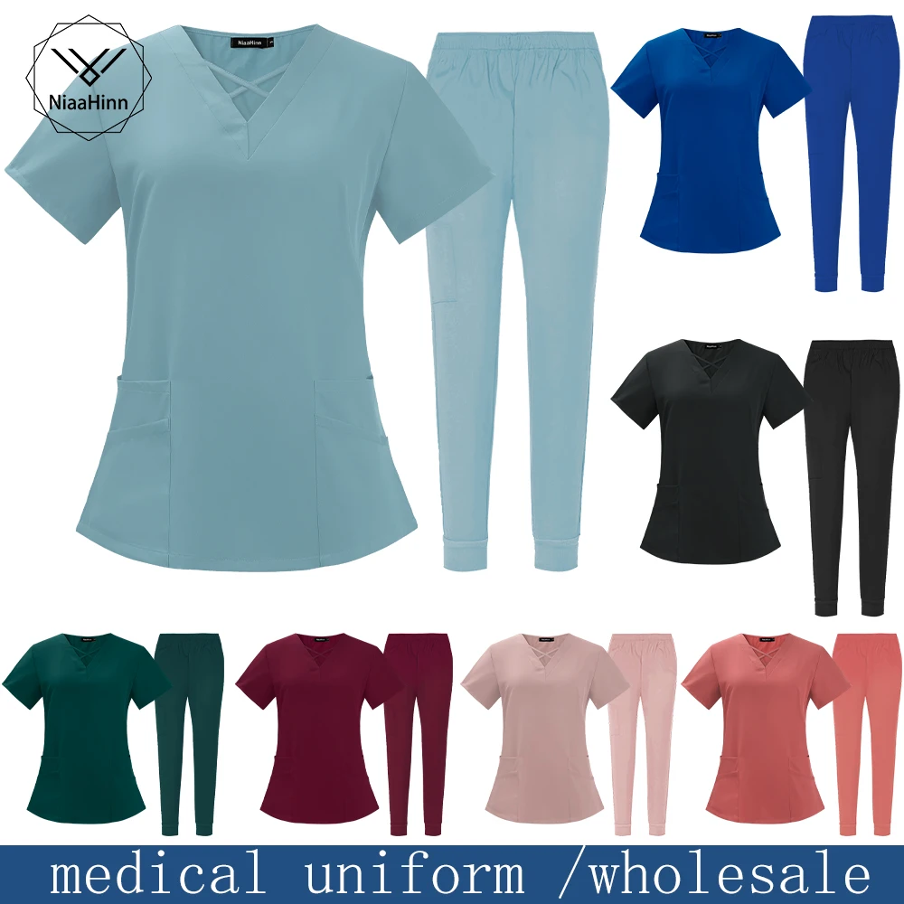 

Oral Medical Care Set Multicolor Comfortable Breathable Stretch Workwear Veterinary Doctor Men Medical Uniform Nurse Accessories
