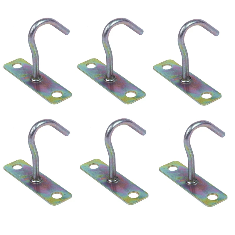 

6X Fan Fixture Metal J Shaped Ceiling Mount Hook Hanger 80Mm Height