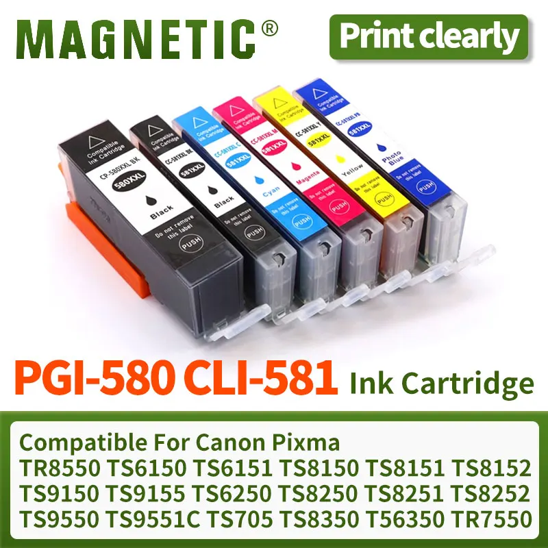 PGI-580 CLI-581 чернильный картридж совместимый с canon TS8150 TS8151 TS8152 TS9150 TS9155 TS8250 TS8251 TS8252 TS8350