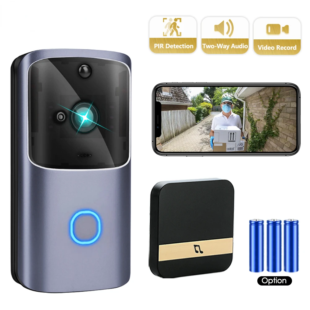 

WiFi Doorbell Smart Home 720P HD Wireless Phone Door Bell Camera Security Video Intercom IR Night Vision For Apartments