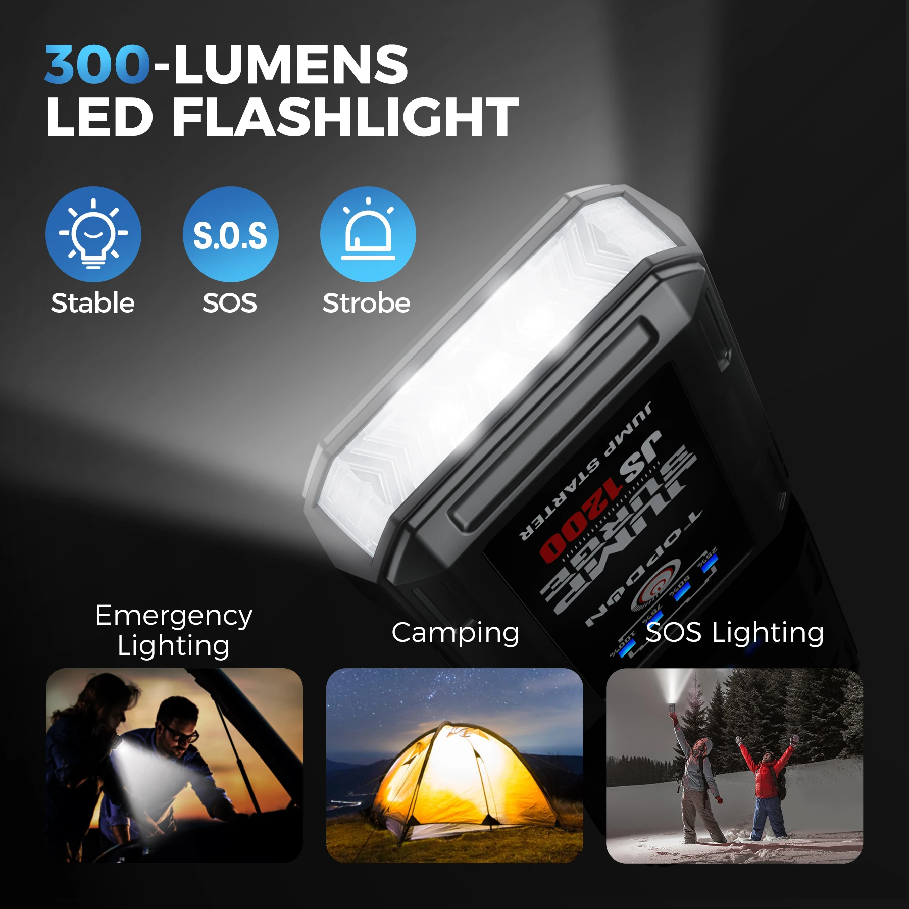 $69.91 Topdon 1200A Jump Starter Power Bank 12V Car Starting Device 10000Mah Battery Jump Start for Car Booster JS1200