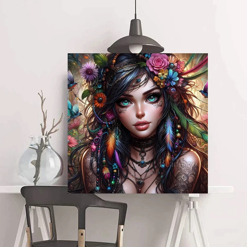 Алмазная живопись сделай сам новая коллекция 2024 красивая Привлекательная ведьма