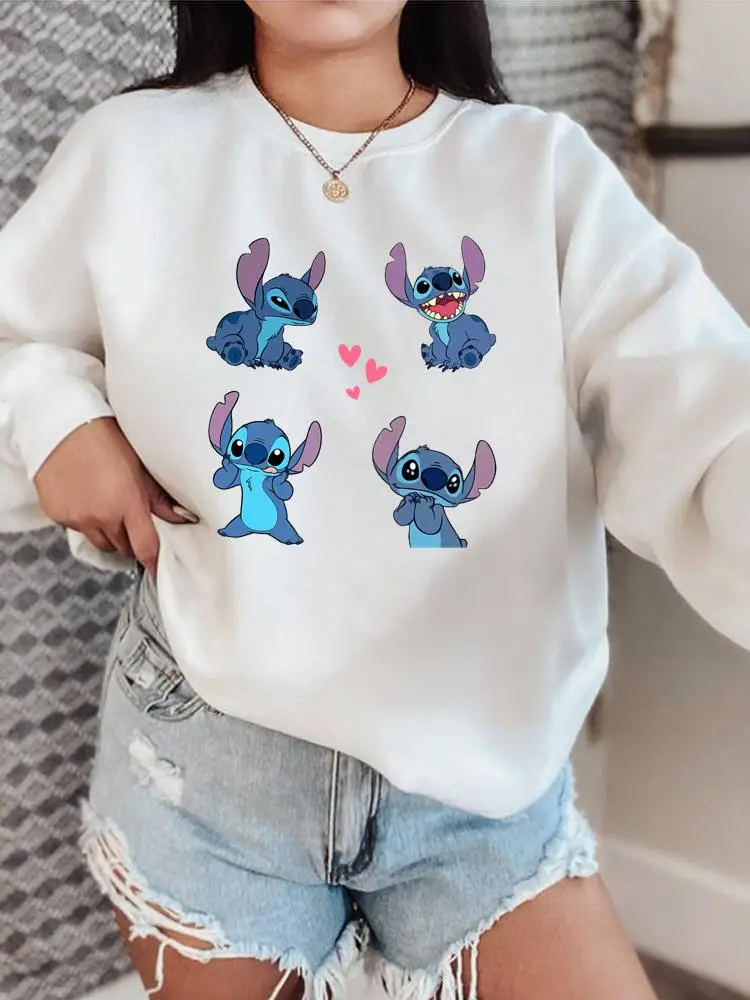 Sweet Disney Fashion Women 90s Friend Holiday Female Print Lady Ladies Graphic Sweatshirts Clothes Stitch Clothing Pullovers images - 6