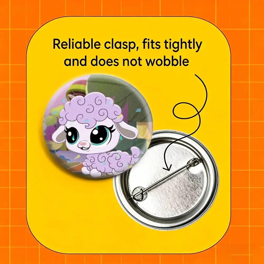 Фото Значки ручной работы Littlest Pet Shop 32/44/58 мм, круглые броши-значки для рюкзаков, одежды, украшений, подарков №3