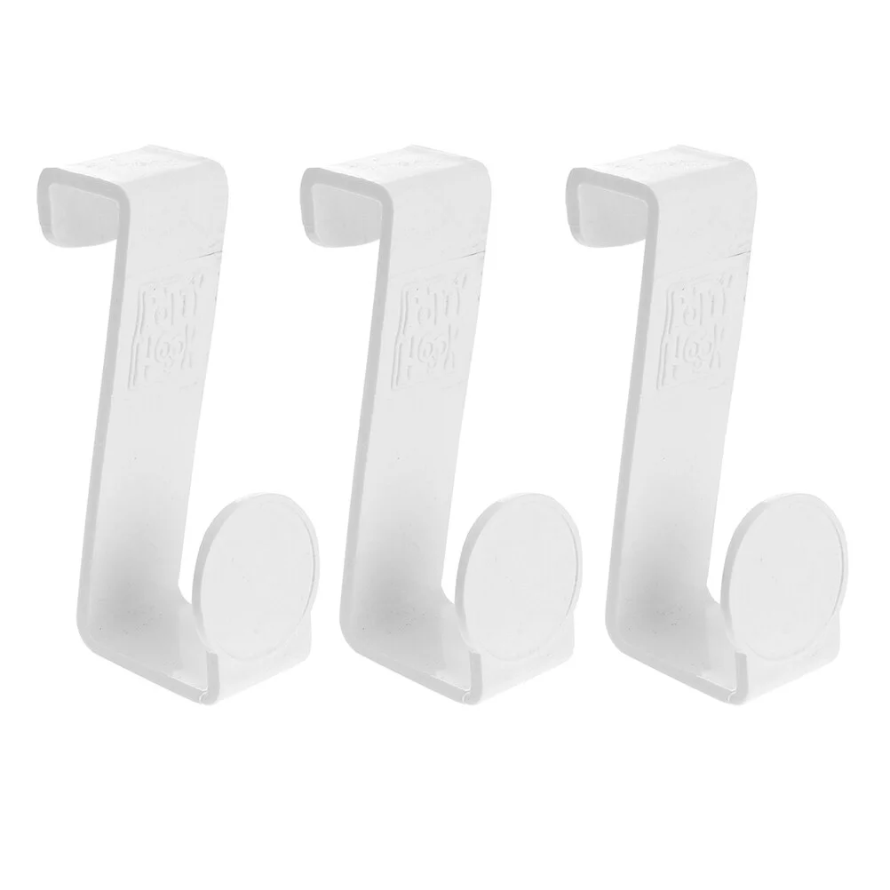 

3 Pcs Rack Hook Punch Free Hook Toilet Seat Plastic Hanging Kitchen Cabinet Dedicated Potty Baby White Clothes