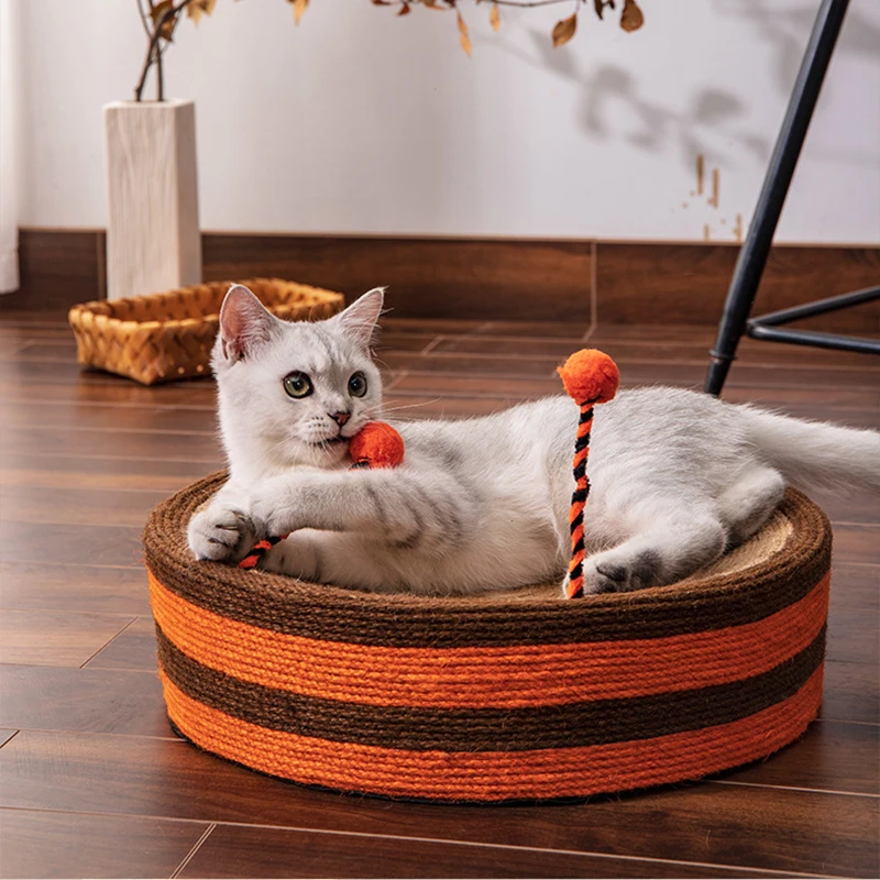 

Cat Sisal Scratcher Claw Sharpener Scratching Post Pet Furniture Scratch Board Sharpener Toy Wear for Kittens House