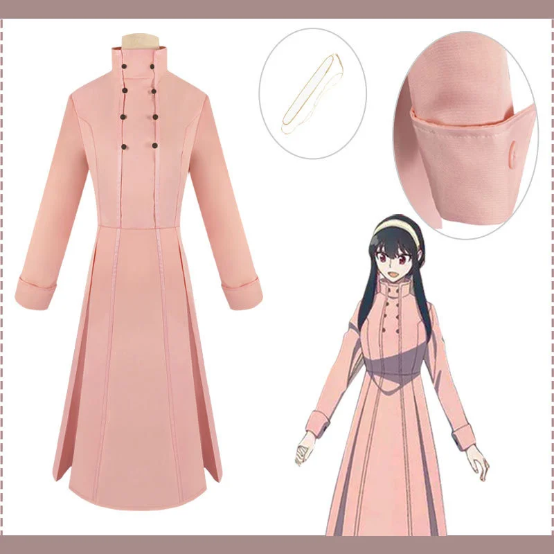 

Yor Forger Dress anime SPY×FAMILY Yor Briar Costume Thorn Princess Vintage Pink Dresses SPY FAMILY Fancy Ball Cos Outfits