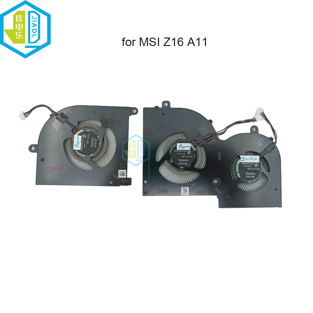 Computador Cooler Portátil Cpu Gpu Ventiladores de Refrigeração para Msi Criador Z16 A11ux A11ue A11uet Bs5405hs-u4w Bs4505hs-u5c 5v 0.5a 1a Ventilador Novo