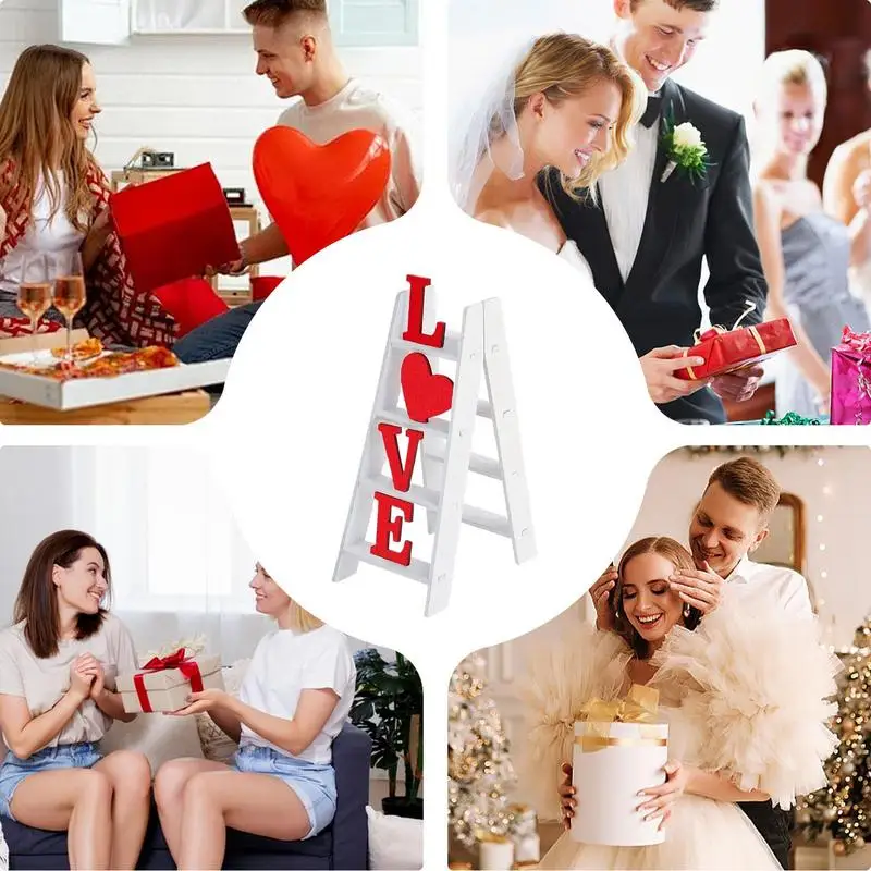 Лестница на День святого Валентина декор лестница знак для любви стола мантия