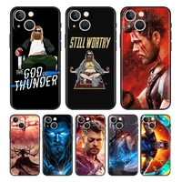 avengers thor for apple iphone 13 12 11 mini pro xs max xr x 8 7 6 5 plus se 2020 black silicone phone cover funda case capa