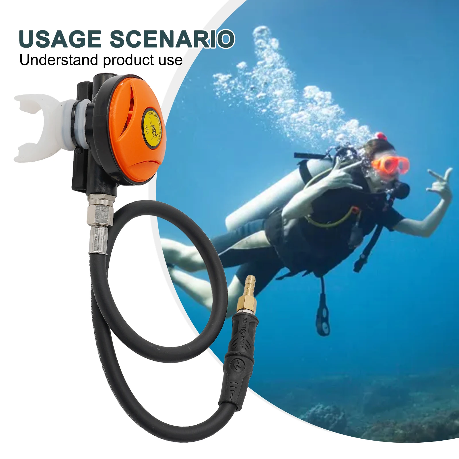 

Kit Scuba Diving Dive Regulator Octopus Regulator Scuba 145PSI Dive Diving Hose Brand New Durable High Quality