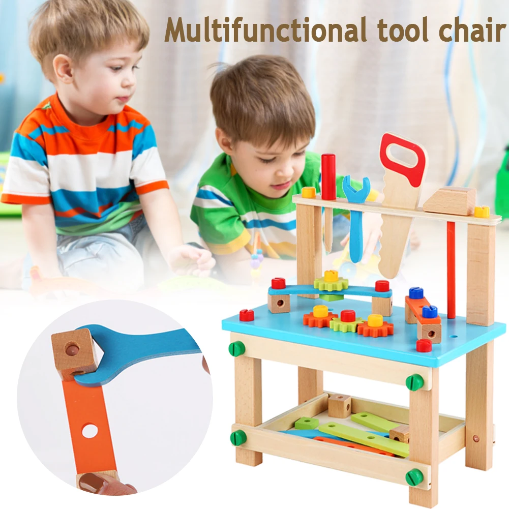 

Simulation DIY Preschool Wooden Assembling Chair Montessori Baby Educational Toy Classic Educational Assemble Toys