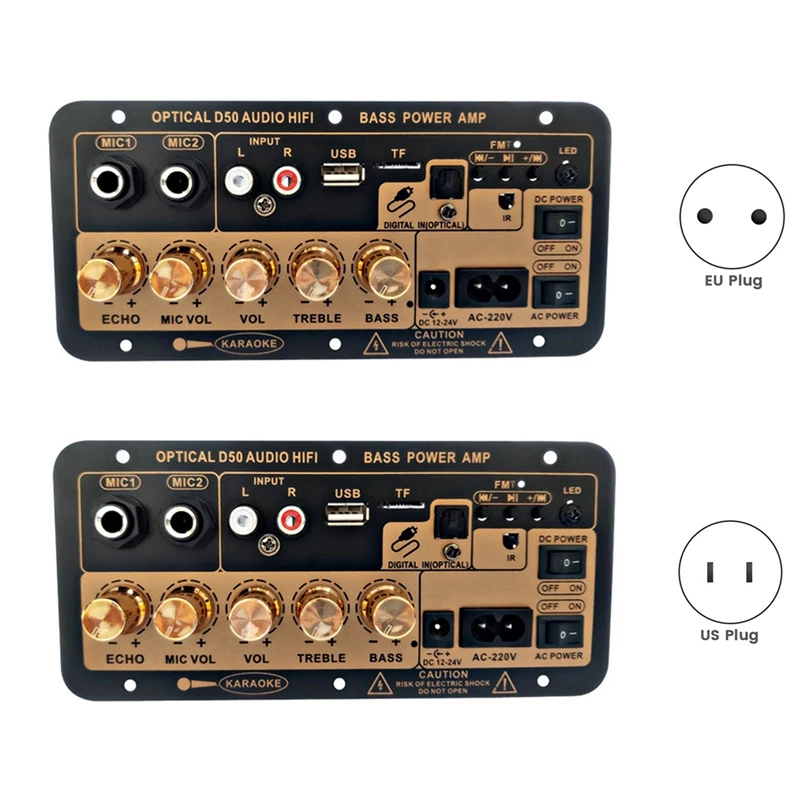 

D50 35W Subwoofer Power Amplifier Board With Optical Audio 12V24V220V Bluetooth Audio Amplifier Board For Audio