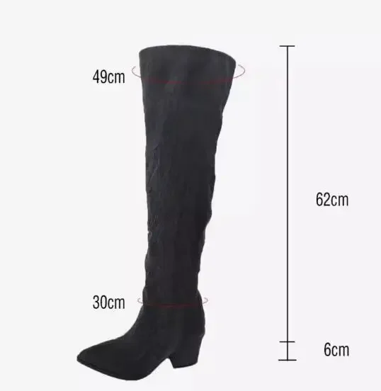 Новые девушки Темно-синие Черные Джинсы Джинсовые Острый Носок 6 СМ Квадратные