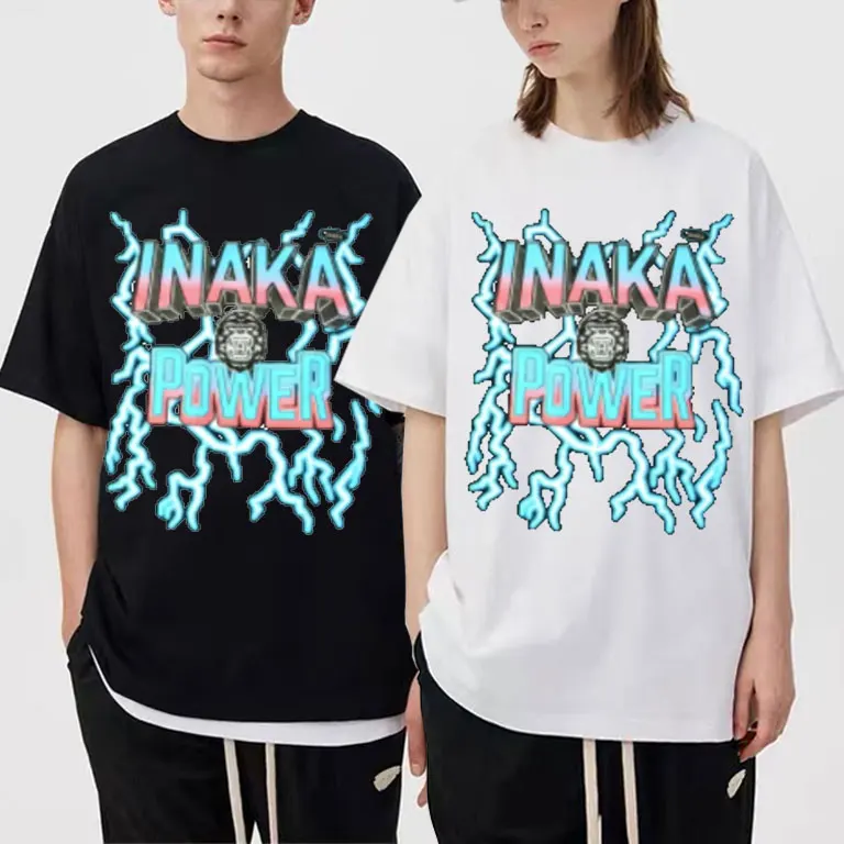 

Men Women Harajuku Oversized Tshirt Hip Hop Tee Inaka Power Lightning Ape Monkey Graphic Print T-shirt Summer Men's Regular Tops